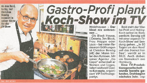 Gastro-Profi plant Koch-Show im TV