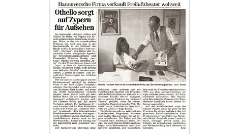 Othello sorgt auf Zypern für Aufsehen
